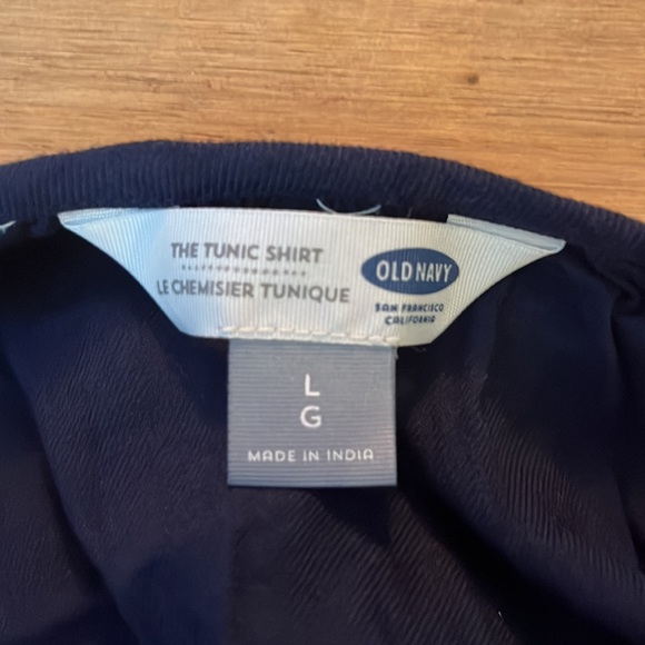 Old Navy Long sleeve tunic and leggings set. Blue w/colorful flowers. Size L/M - Picture 7 of 8